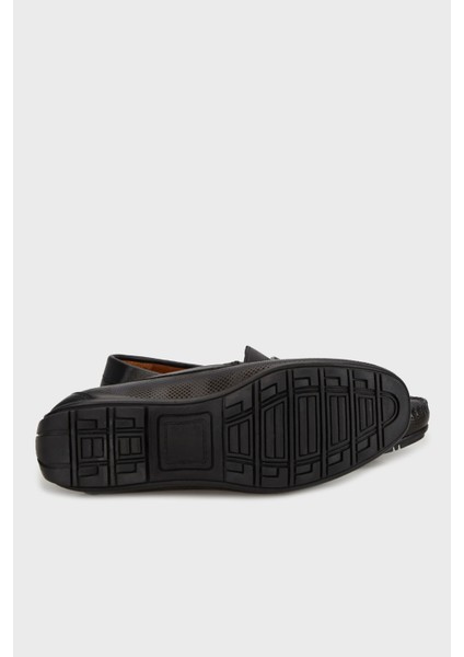 Deri Metal Aksesuarlı Loafer Ayakkabı Erkek Ayakkabı 15219389S1
