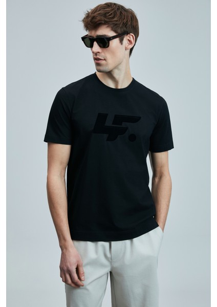Pamuk Karışımlı Regular Fit Bisiklet Yaka Logolu T Shirt Erkek T Shirt 111020243