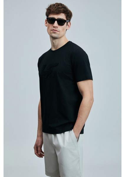 Pamuk Karışımlı Regular Fit Bisiklet Yaka Logolu T Shirt Erkek T Shirt 111020243 modelleri