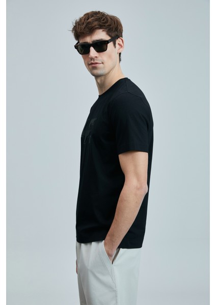 Pamuk Karışımlı Regular Fit Bisiklet Yaka Logolu T Shirt Erkek T Shirt 111020243 indirimleri