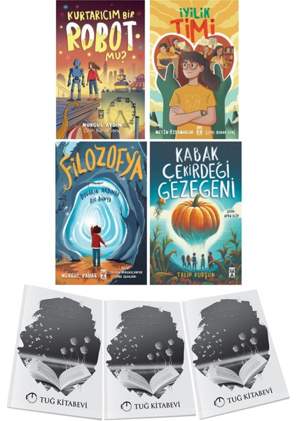 Kurtarıcım Bir Robot Mu?-Iyilik Timi-Filozofya-Kabak Çekirdeği Gezegeni 4lü Set + Hediyeli
