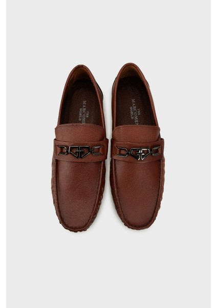 Deri Metal Aksesuarlı Loafer Ayakkabı Erkek Ayakkabı 15217358K1 modelleri