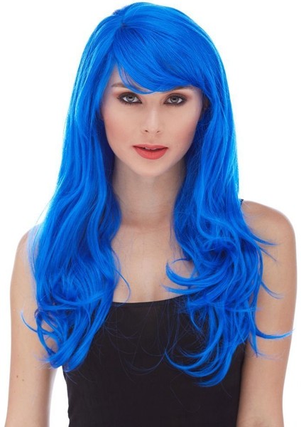 Mavi Renk Parti Peruğu