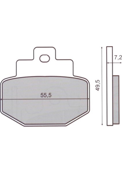 Vespa Fren Balatası Arka S52 Gt-Gts (2003- 2022)/ Gtv (2010 - )/ 946 (2013-2017) - (174.0024) / Pıaggıo