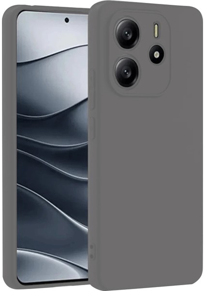 Xiaomi Redmi Note 14 4g Kılıf First Silikon - Gri Mrayd