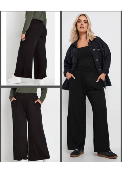 Büyük Beden Bol Paça Penye Pantalon fiyatları