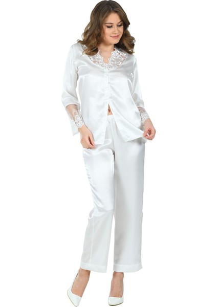 Zariften Beyaz Saten Çeyizlik 6' Lı Set - 15ZARIFTENZARIFTEN modelleri