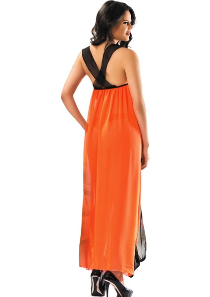 Zariften Turuncu Tül Gecelik - 2zariften7 modelleri