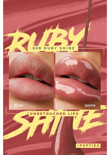 Pro Peptide Içerikli Bakım Yapan Lip Oil - 520 Ruby Shine modelleri
