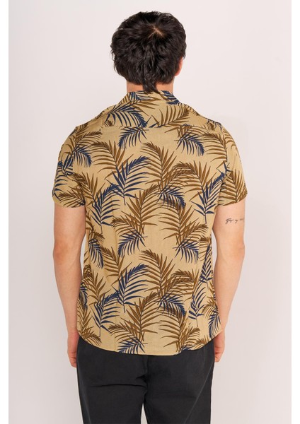 2210 Aloha Kısa Kol Gömlek 24Y Tmş Vizon/lacivert modelleri