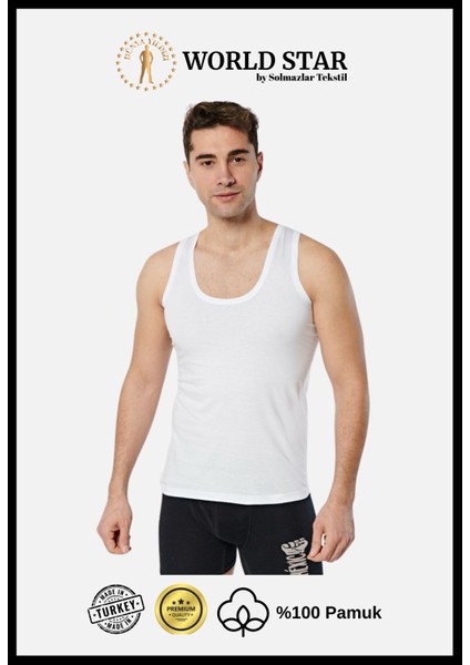 6'lı Erkek Atlet – Siyah & Beyaz & Gri – Pamuklu Penye - Rahat ve Dayanıklı fiyatları