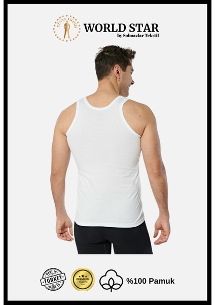 6'lı Erkek Atlet – Siyah & Beyaz & Gri – Pamuklu Penye - Rahat ve Dayanıklı indirimleri