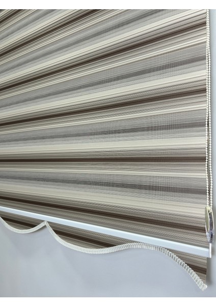 Dilimli Pileli Iki Renk-Kahve-Krem Ev-Ofis Perdesi Aluminyum Sistem. – Şık & Kullanışlı Perde (Alüminyum Sistem) fiyatları