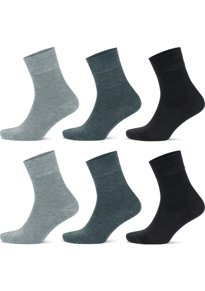 6'lı Bambu Premium Siyah - Renkli Dikişsiz Kutulu Nefes Alabilir Klasik Erkek - Kadın Çorap 3560 indirimleri