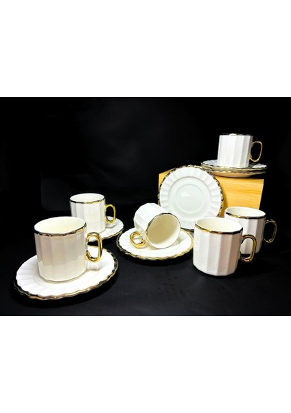 Beyaz Altınlı Kahve Fincanı YK2111-2GL