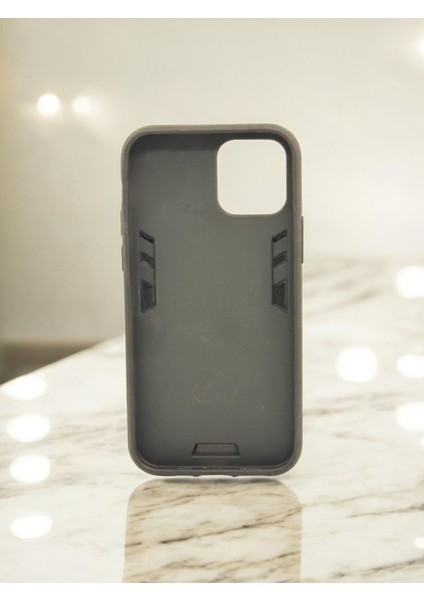 Iphone 12 Uyumlu Metal Yüzüklü Mıknatıslı Zırhlı Tank Kılıf