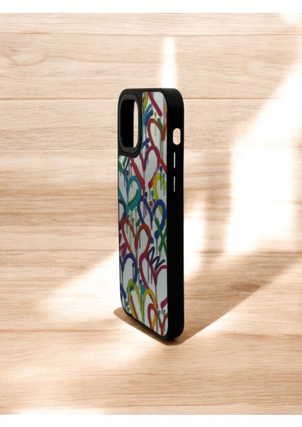 Iphone 11 Pro Uyumlu Kalp Desenli Aynalı Telefon Kılıfı