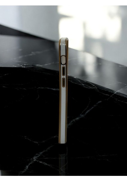 Iphone 13 Mini Uyumlu Parlak Gold Detaylı Bark Telefon Kılıfı modelleri