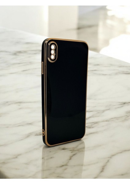 Iphone Xs Max Uyumlu Parlak Gold Detaylı Bark Telefon Kılıfı modelleri