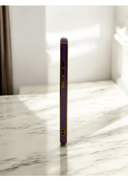 Xiaomi Redmi Note 8 Pro Uyumlu Parlak Gold Detaylı Bark Telefon Kılıfı
