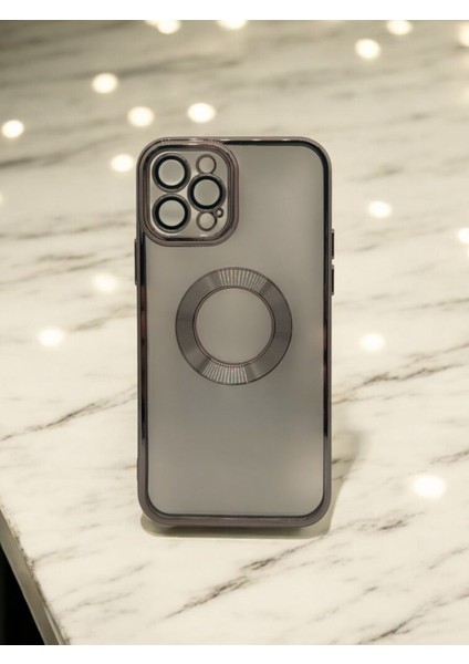 Iphone 12 Pro Uyumlu Kamera Korumalı Logo Gösteren Omega Kılıf
