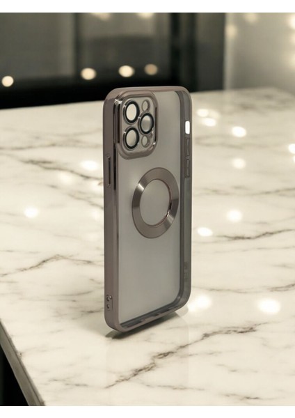Iphone 12 Pro Uyumlu Kamera Korumalı Logo Gösteren Omega Kılıf