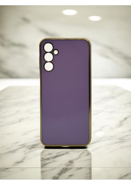 Samsung A14 Uyumlu Parlak Gold Detaylı Bark Telefon Kılıfı
