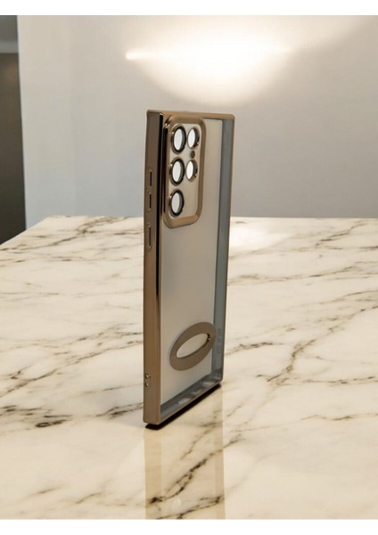 Samsung Galaxy S22 Ultra Uyumlu Kamera Korumalı Logo Gösteren Omega Kılıf fiyatları