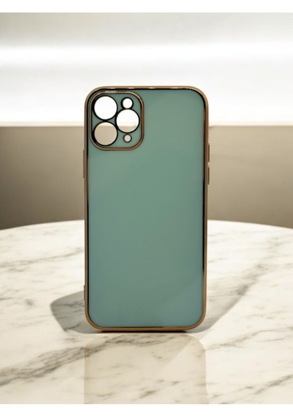 Iphone 11 Pro Uyumlu Parlak Gold Detaylı Bark Telefon Kılıfı
