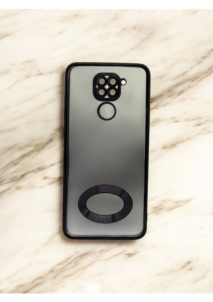 Xiaomi Redmi Note 9 Pro Uyumlu Kamera Korumalı Logo Gösteren Omega Kılıf