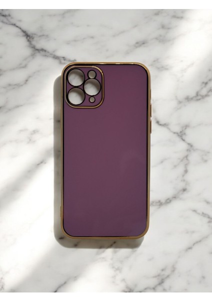 Iphone 11 Pro Uyumlu Parlak Gold Detaylı Bark Telefon Kılıfı