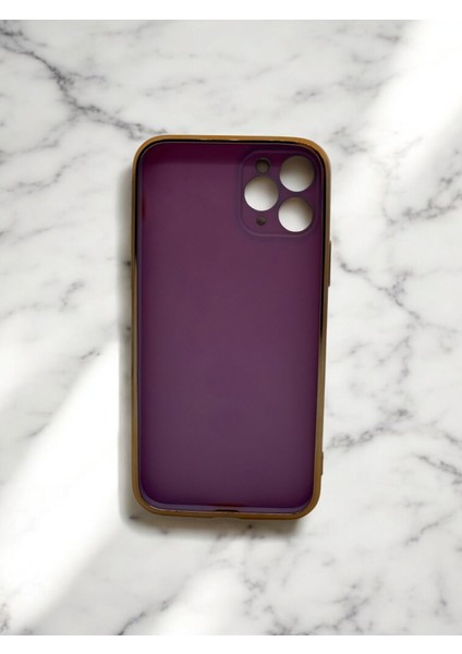 Iphone 11 Pro Uyumlu Parlak Gold Detaylı Bark Telefon Kılıfı