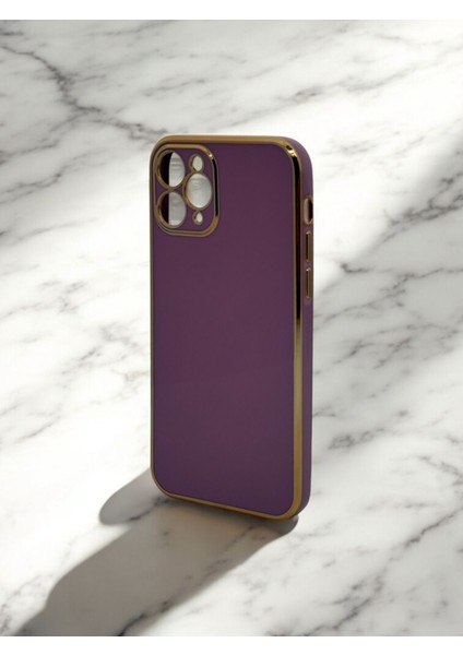 Iphone 11 Pro Uyumlu Parlak Gold Detaylı Bark Telefon Kılıfı