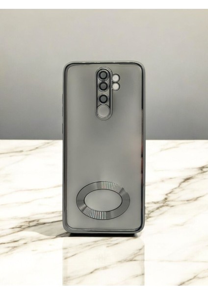 Xiaomi Redmi Note 8 Pro Uyumlu Kamera Korumalı Logo Gösteren Omega Kılıf