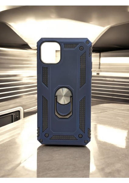 Iphone 11 Pro Max Uyumlu Metal Yüzüklü Mıknatıslı Zırhlı Tank Kılıf