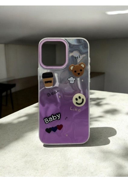 Iphone 16 Pro Max Uyumlu Ayıcıklı Figürlü Lüx Kılıf