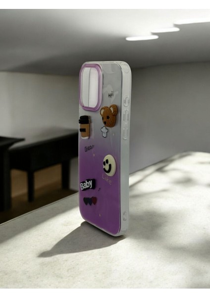 Iphone 16 Pro Max Uyumlu Ayıcıklı Figürlü Lüx Kılıf modelleri