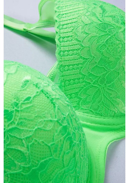 Lingerie Neon C Kap Dolgusuz Dantelli Sütyen Takımı modelleri
