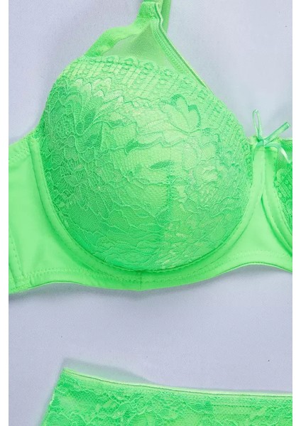Lingerie Neon C Kap Dolgusuz Dantelli Sütyen Takımı fırsatları
