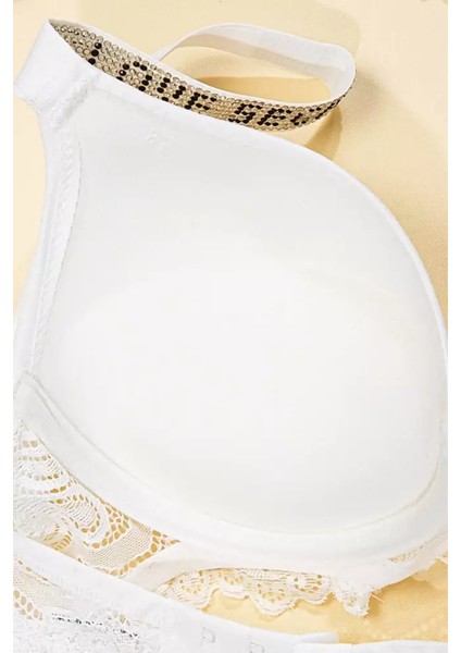 Lingerie Ekru Love Secret Taşlı Mikro Dolgulu Sütyen Takım 250 fırsatları