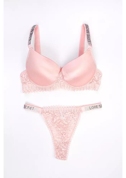 Lingerie Somon Love Secret Taşlı Mikro Dolgulu Sütyen Takım 250