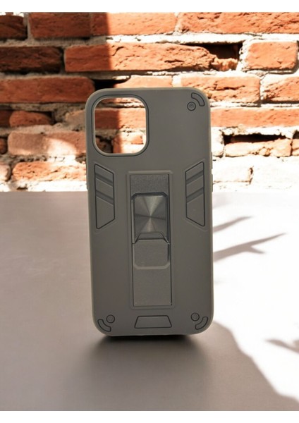 Iphone 12 Pro Max Uyumlu Metal Yüzüklü Mıknatıslı Zırhlı Tank Kılıf