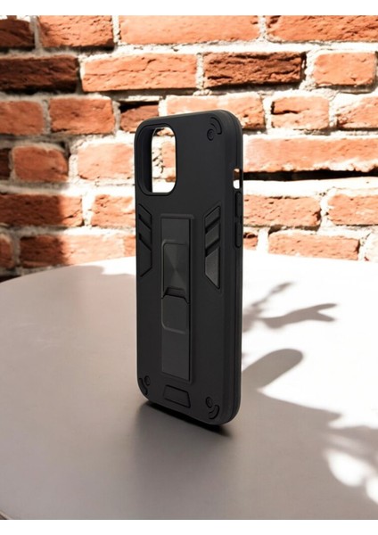 Iphone 12 Pro Max Uyumlu Metal Yüzüklü Mıknatıslı Zırhlı Tank Kılıf