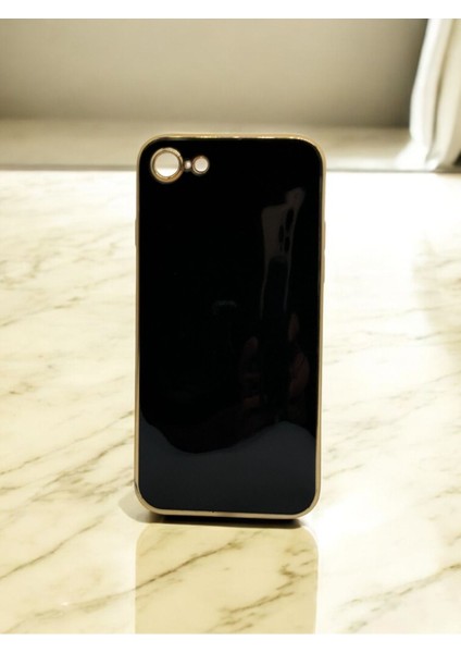 Iphone 8 Uyumlu Parlak Gold Detaylı Bark Telefon Kılıfı