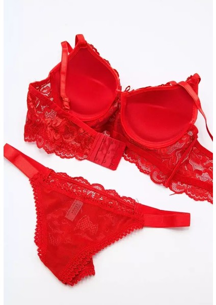 Lingerie Ince Askı Serpme Taşlı Dantelli Sütyen Takım 105 fiyatları