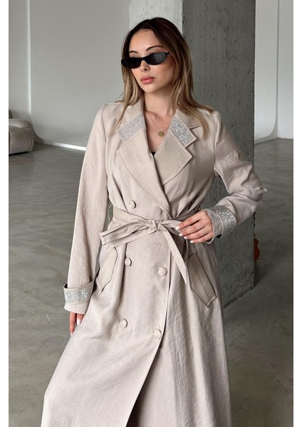 Yakası ve Kol Ağzı Taş Bezeli Astarsız Kap Taş 6743 modelleri