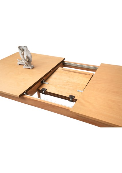Fidan Naturel Desen Açılır Ahşap Ayak 130X80 Masa (Açılımış Ölçüsü 160X80)