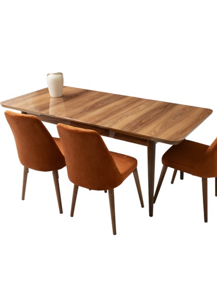 Kelebek Tekno Hazar Desen Highgloss Açılır 160X90 Masa (Açılımış Ölçüsü 197X90)