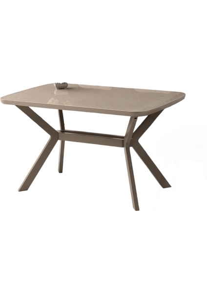 Anka Cappicino Renk Highgloss Açılır 130X80 Masa (Açılımış Ölçüsü 160X80)