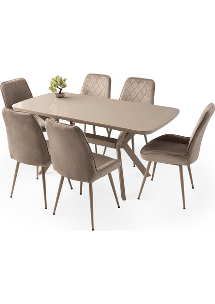 Anka Cappicino Renk Highgloss Açılır 130X80 Masa (Açılımış Ölçüsü 160X80)